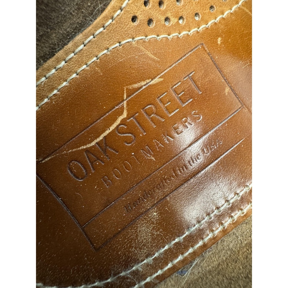 Oak Street Bootmakers Shoes Mens Size 9.5 D Brown Leather Moc Toe Dress Casual - Picture 8 of 11
